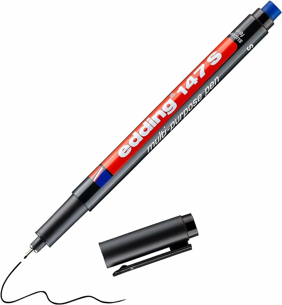 Edding 147S Asetat Kalemi Siyah 0.3mm