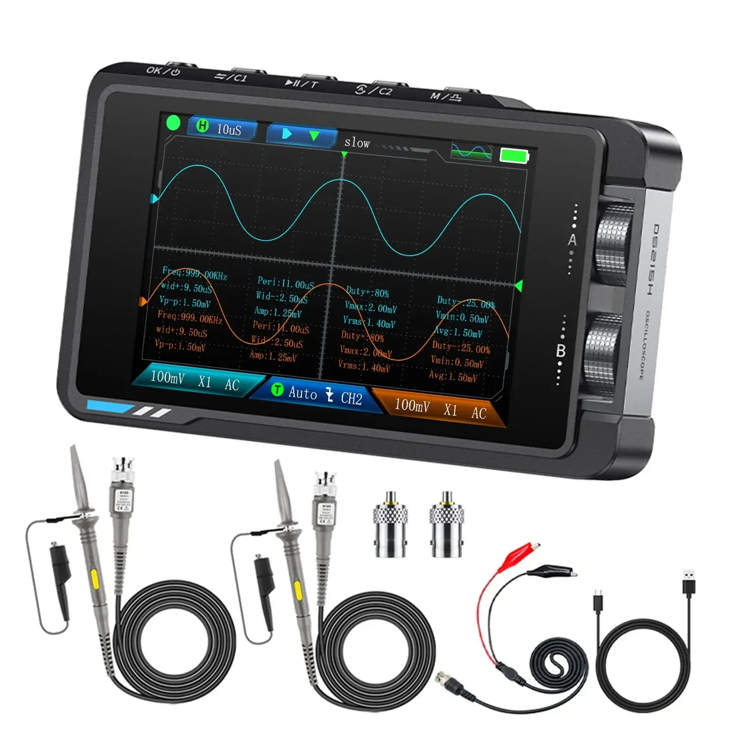 FNIRSI DS215H Plus Paket İçeriği ve Aksesuarları