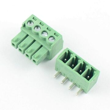 4 Pin 3.81mm 90 Derece Geçmeli Takım Klemens