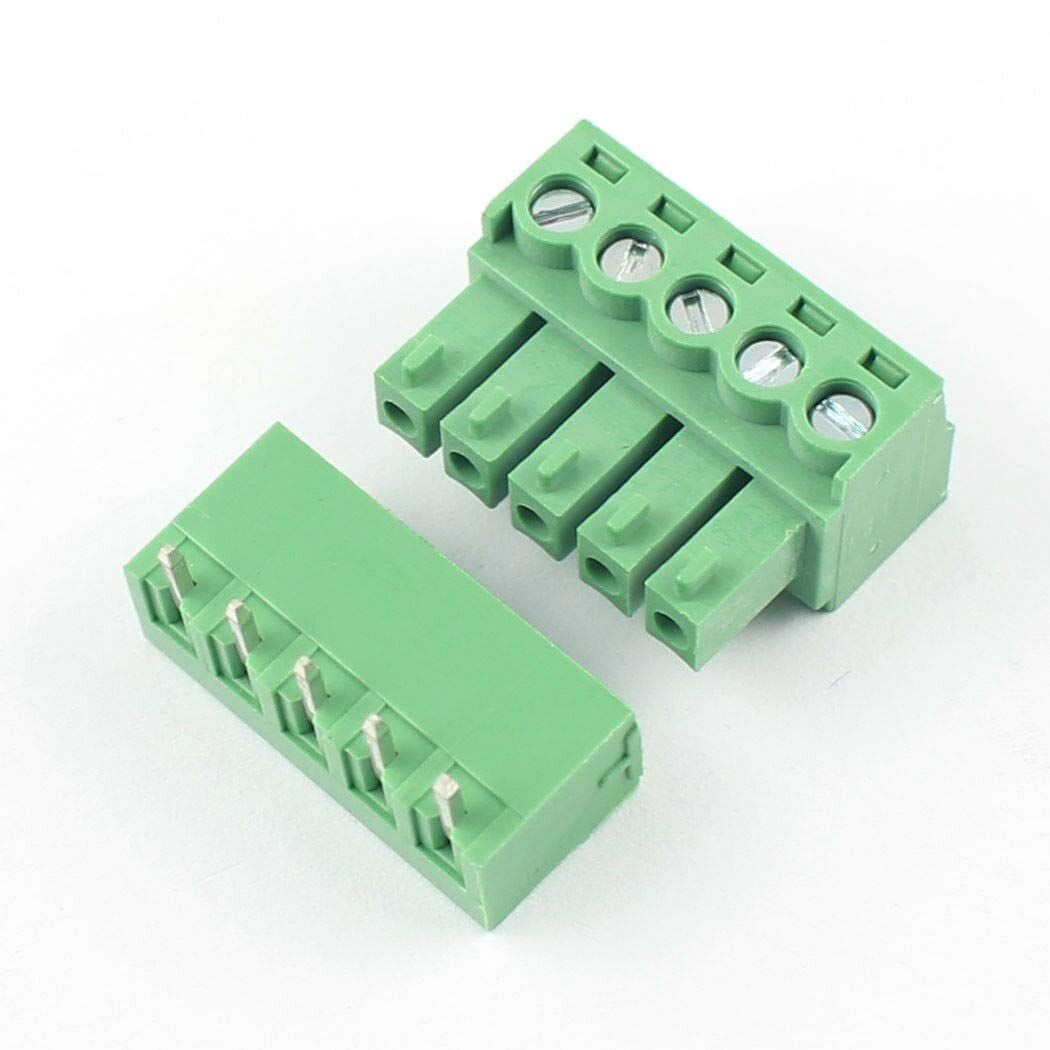 5 Pin 3.81mm 90 Derece Geçmeli Takım Klemens