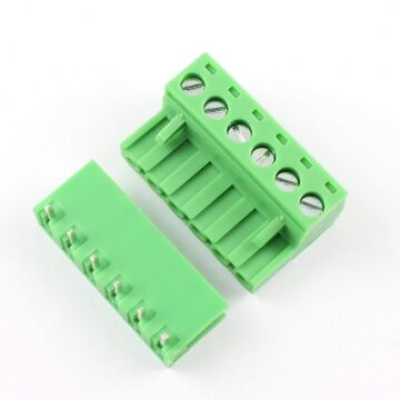 6 Pin 5.08mm 90 Derece Geçmeli Takım Klemens