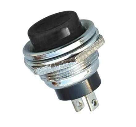 SİYAH  BUTON METAL YUVARLAK 16MM