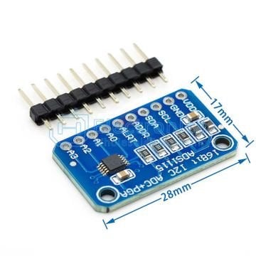 ADS1115 I2C 16-Bit Analog-to-Digital Modül ADC+PGA