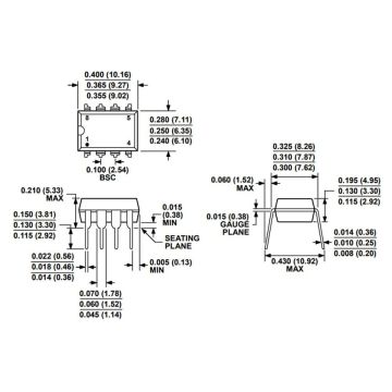 AD620AN DIP-8 Enstrümantasyon Yükselteci Entegresi  Amplifier Low Drift Low Power