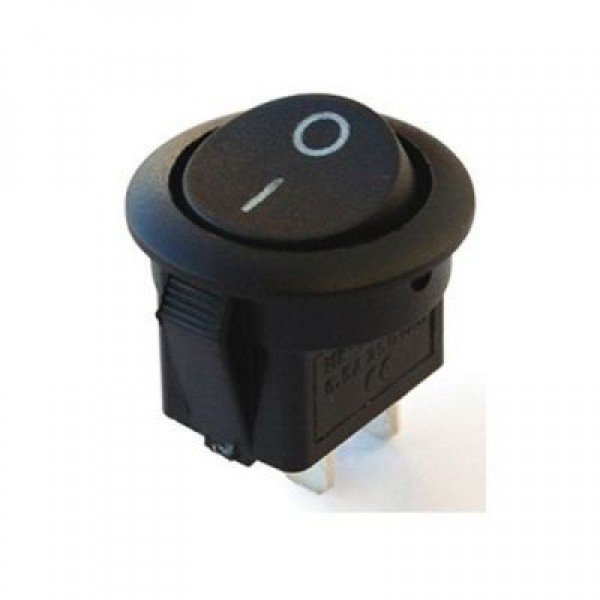 ON OFF IŞIKSIZ YUVARLAK SİYAH ANAHTAR IC133