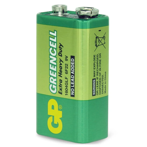 GP Greencell 9V Pil 6F22 1604GLF
