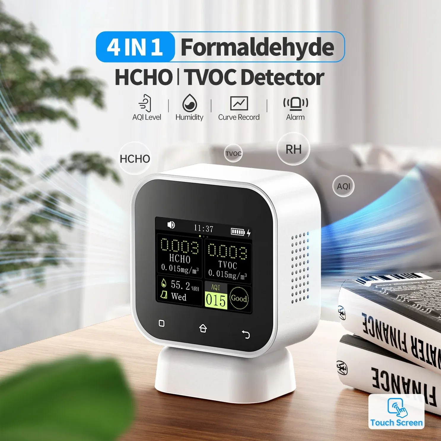 SFD-02 4in1 Dokunmatik Hava Kalitesi Ölçüm Cihazı