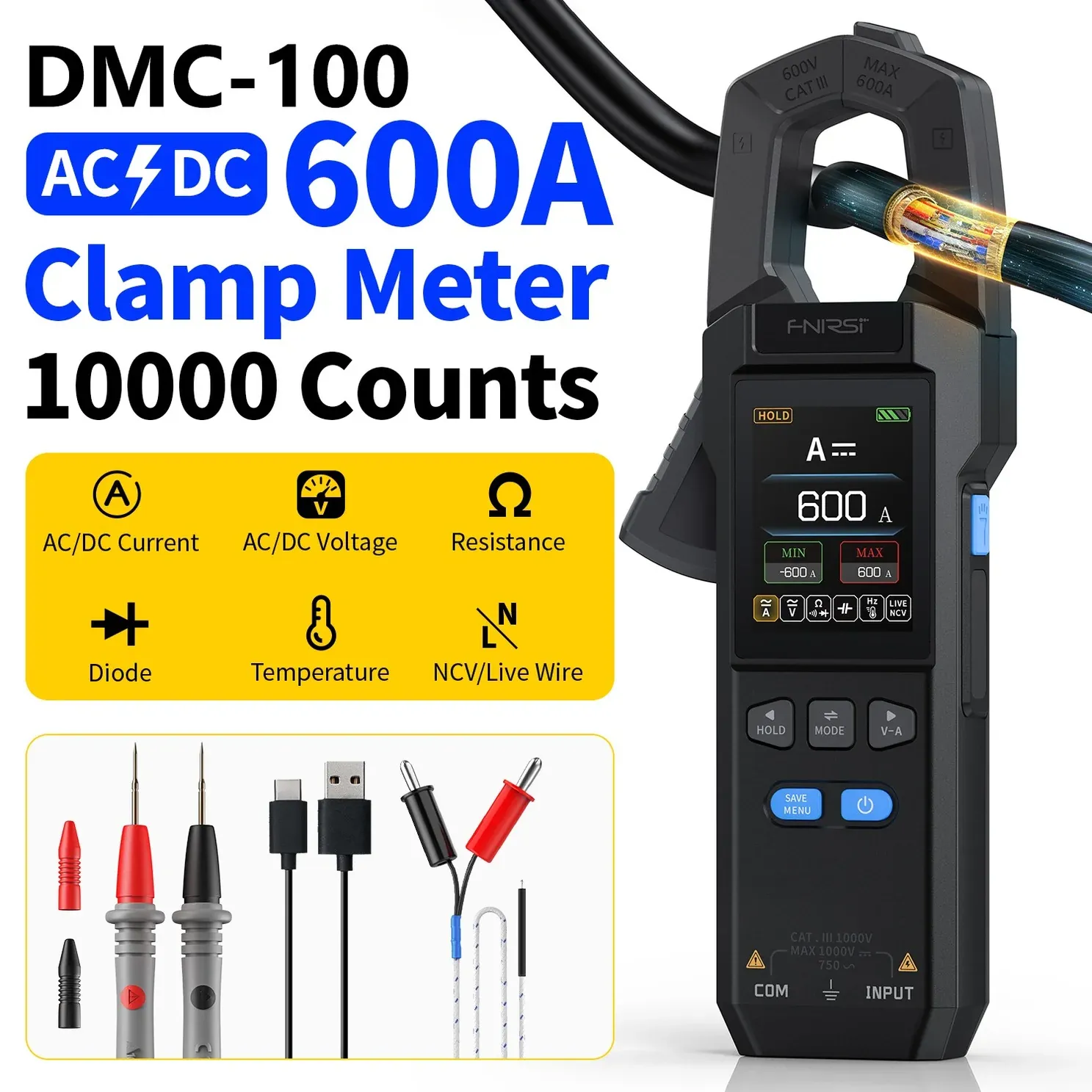 DMC-100 DC AC Dijital Pensampermetre