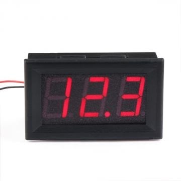 3.50-30.0VDC Panel Tipi Voltmetre Kırmızı