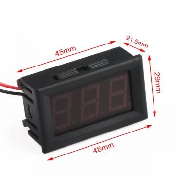 3.50-30.0VDC Panel Tipi Voltmetre Kırmızı