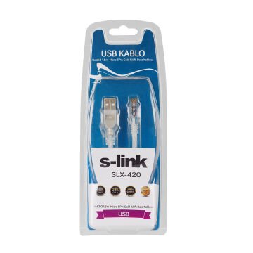 Micro USB Kablo SLX-420 1.5mt USB AM/MICRO5P Kablosu