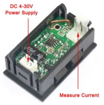 0-5ADC Panel Tipi Ampermetre Mavi