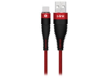 S-Link Swapp Sw-C785 1.2 Mt 3A Type-C Kablosu Kırmızı