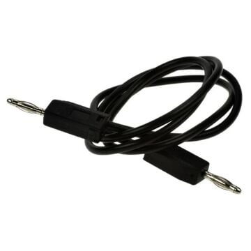 2mm Korumalı Banana Kablo 100cm Siyah