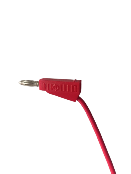 4mm Korumalı Banana Kablo 50cm Kırmızı