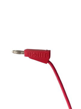 4mm Korumalı Banana Kablo 50cm Kırmızı