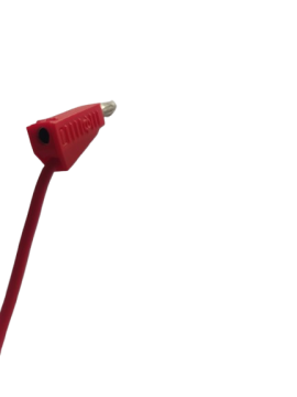 4mm Korumalı Banana Kablo 50cm Kırmızı