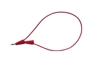 4mm Korumalı Banana Kablo 50cm Kırmızı