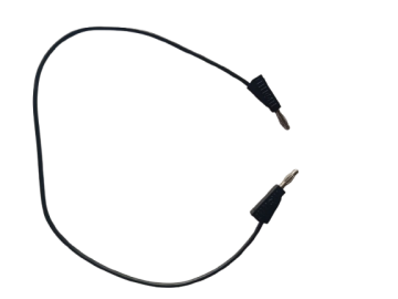 4mm Korumalı Banana Kablo 50cm Siyah