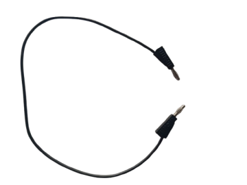 4mm Korumalı Banana Kablo 50cm Siyah