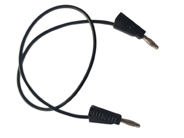 4mm Korumalı Banana Kablo 50cm Siyah