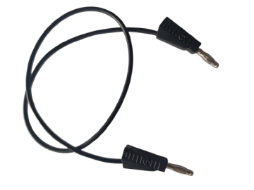 4mm Korumalı Banana Kablo 50cm Siyah