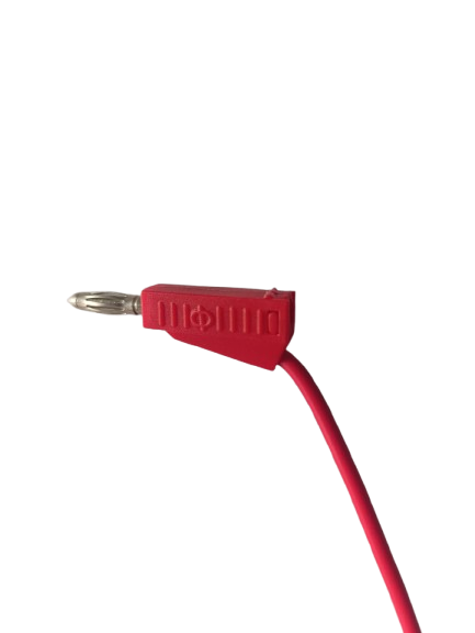 4mm Korumalı Banana Kablo 100cm Kırmızı