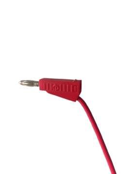 4mm Korumalı Banana Kablo 100cm Kırmızı