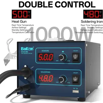 Bakon 852MX Intelligent 2in1 Lehimleme ve Sıcak Hava İstasyonu – 1000W