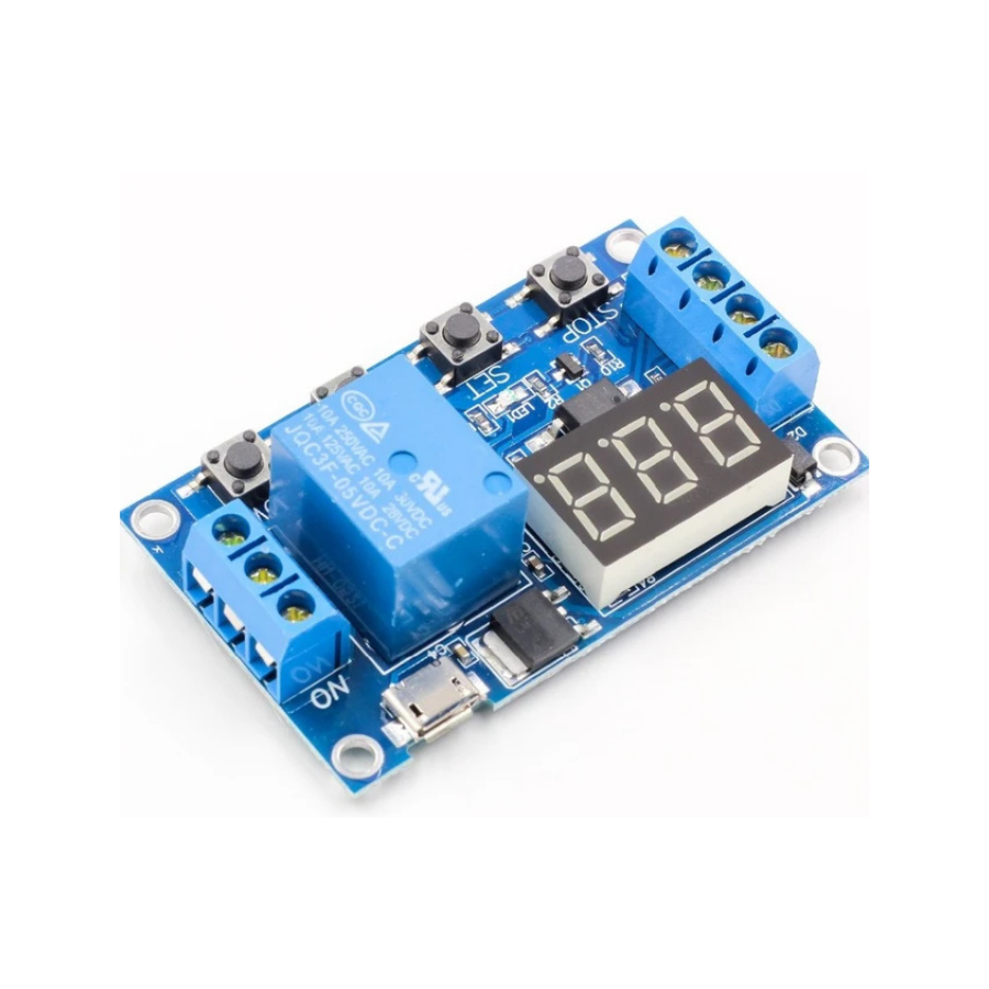 Zaman Ayarlı Röle Modülü 6-30V DC Mikro Usb