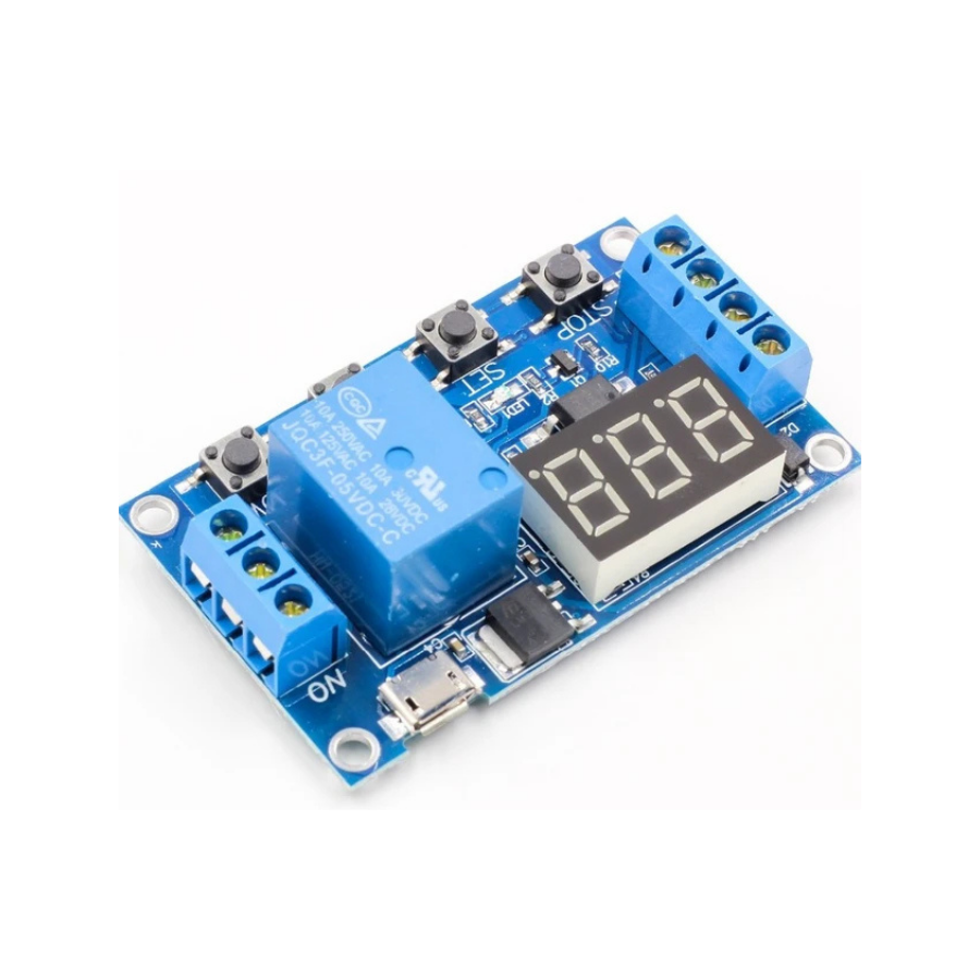 Zaman Ayarlı Röle Modülü 6-30V DC Mikro Usb
