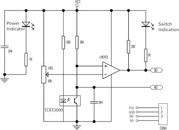 TCRT5000 Kızılötesi Yansıma ve Çizgi Sensör Modülü Kartı