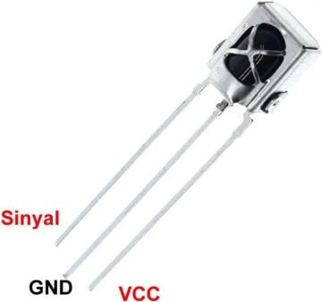 38Khz IR (Kızılötesi) Alıcı Sensör TL1838 VS1838B