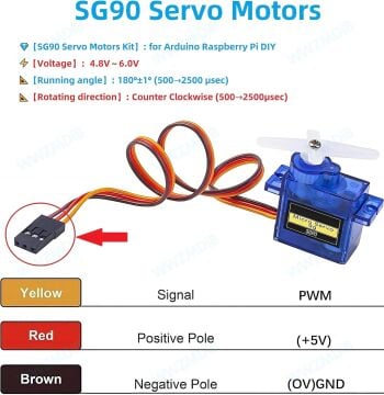 SG90 Tower Pro Mini Servo Motor 180 Derece