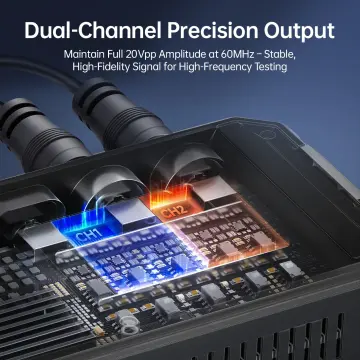 FNIRSI TSG6020 60Mhz 200MSa/s 2 Kanal Sinyal Jeneratörü