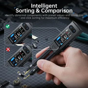 FNIRSI LCR-ST2 Plus 100K SMD Akıllı Cımbız LCR Test Cihazı