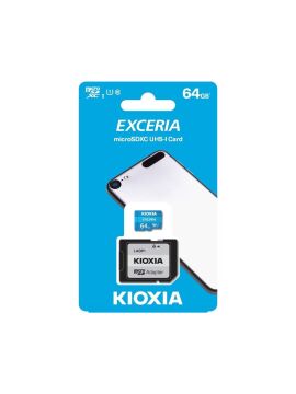 KIOXIA 64GB Exceria Micro SDHC UHS-I C10 100MB/sn Hafıza Kartı LEMX1L064GG2