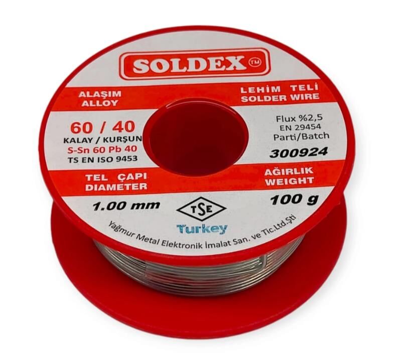 Soldex Lehim Teli 1.00 mm 100gr 60/40