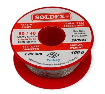 Soldex Lehim Teli 1.00 mm 100gr 60/40