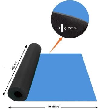 Bakon BK123 Mavi ESD Antistatik Örtü 1mtX1mt Kalınlık 2mm