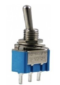 IC-139C Toggle Switch İğne Ayak ON-OFF Ø6mm MTS-102-A2 3Pin