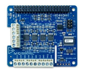 MCC 118 DAQ HAT for Raspberry