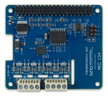 MCC 134 Termocouple DAQ HAT for Raspberry