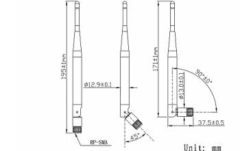 4G GSM Anten 3.0dBi BT-CW-440