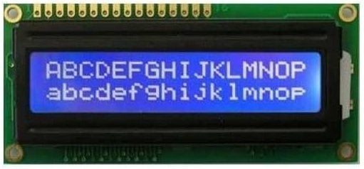 2x16 LCD EKRAN MAVİ SOL ÜST QAPASS QA1602A