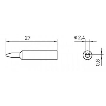 XNT-B Weller WP-65 VE WXP-65 Havya Ucu 2,40mm T0054485799