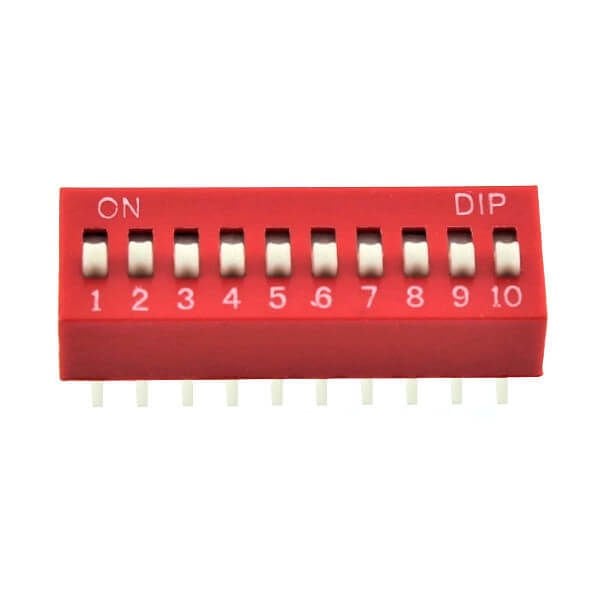 10 Pin Dip Switch Kırmızı