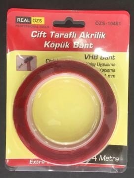 ÇİFT TARAFLI AKRİLİK KÖPÜK BANT 1MMx4MT