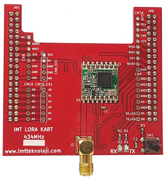 434MHz imt_LORA_v0 GELİŞTİRME KARTI(STM32 Nucleo için)