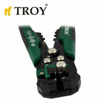 TROY 24015 Profesyonel Otomatik Kablo Sıyırma Sıkma Kesme Pensesi, 9''